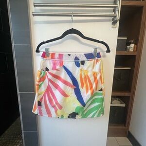 RLX Ralph Lauren Multicolor Abstract Golf Mini Skirt